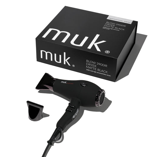 muk Blow 3900-IR Matte Black Hairdryer